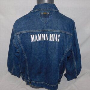Mamma Mia Musical Denim Jean Jacket Toronto Company Embroidered Blue mens S READ